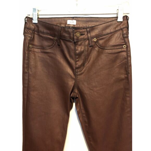 Cache Wine Burgundy Coated Jean Pant Skinny Slim 5 Pocket Stretch 0/2/4 NWT $158 - Picture 4 of 6